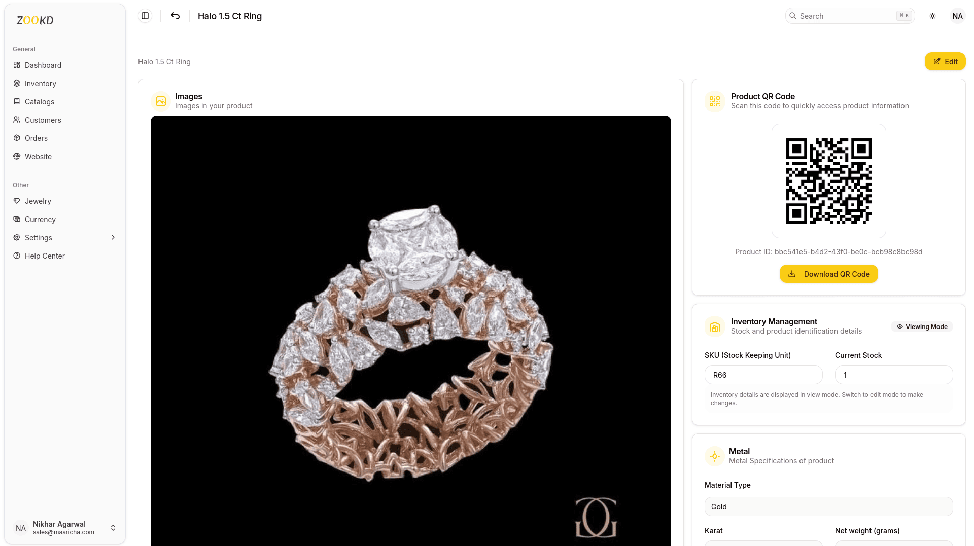 Jewelry Product Management & Calculations - Image 1